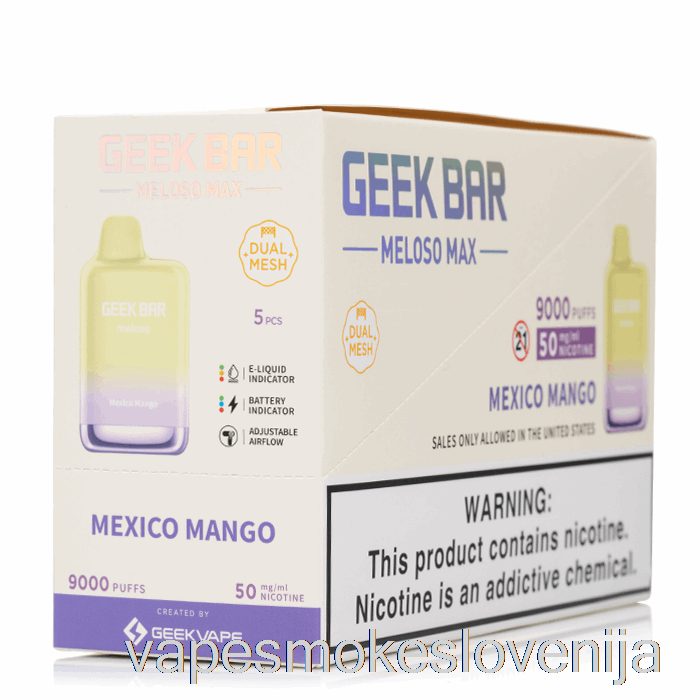 Vape Slovenija [5-pack] Geek Bar Meloso Max 9000 Za Enkratno Uporabo
